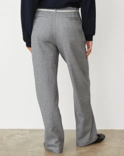 MONROW Cotton Knit Trousers DARKHEATHER Fashion